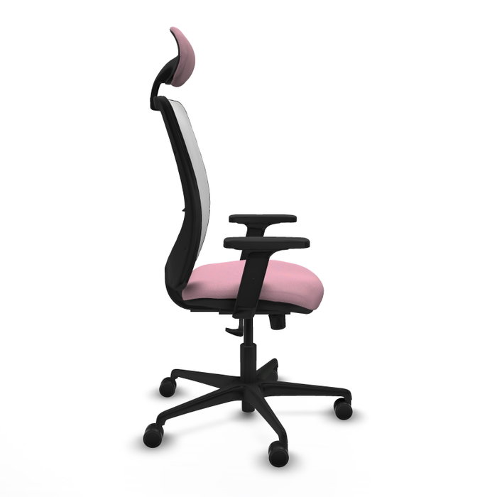 PIQUERAS Y CRESPO Chaise Zulema Synchro Rose et Blanc