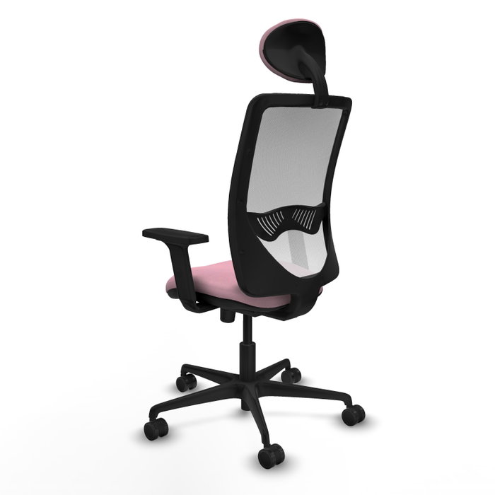 PIQUERAS Y CRESPO Chaise Zulema Synchro Rose et Blanc