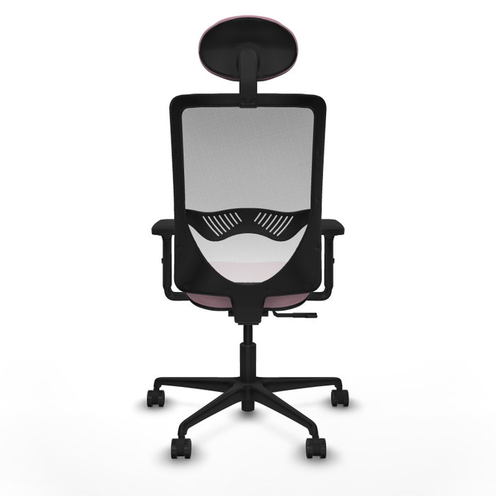 PIQUERAS Y CRESPO Chaise Zulema Synchro Rose et Blanc