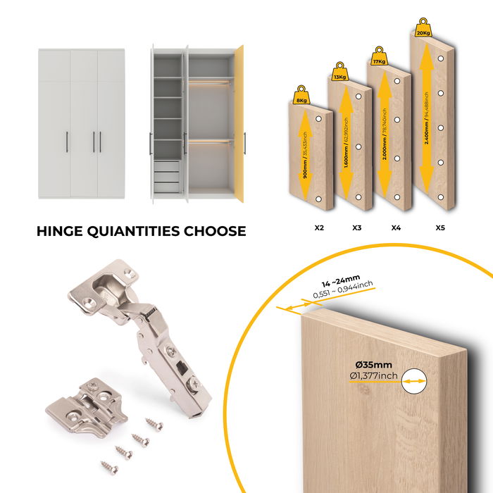 Emuca Lot de 20 charnières coudées X91 à fermeture amortie avec embases à visser, Hauteur 0, Acier, Nickelé Emuca Lot de 20 charnières coudées X91 à fermeture amortie avec embases à visser, Hauteur 0, Acier, Nickelé