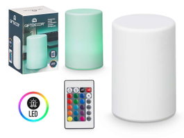 GIFTDECOR Lampara RGB Cilindrica Blanco