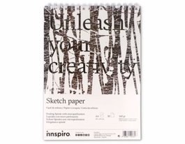 Innspiro Bloc de papier pour esquisses A4 30 pages 160g