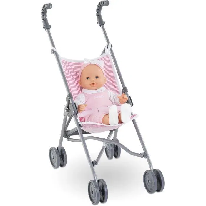 Corolle Poussette Canne Rose pour Poupon 30, 36 et 42 cm, Légère et Pliable - Jouet d'Éveil dès 3 Ans Corolle Poussette Canne Rose pour Poupon 30, 36 et 42 cm, Légère et Pliable - Jouet d'Éveil dès 3 Ans
