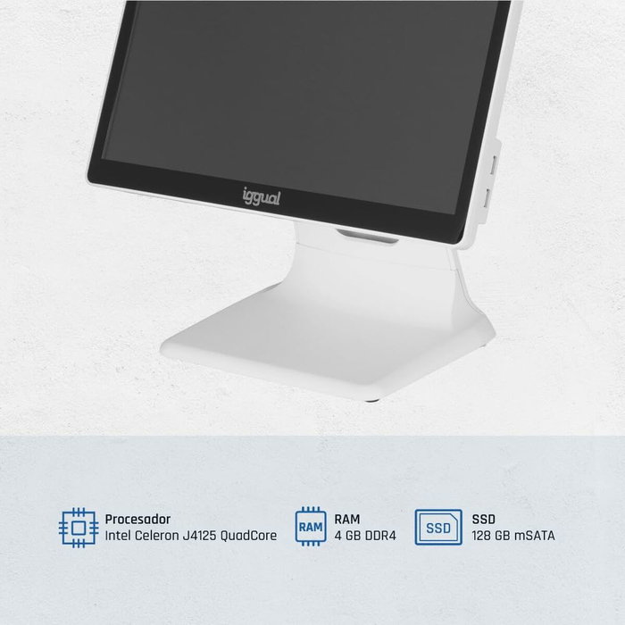 Tout en Un iggual IGG320167 15,6" Quad Core Intel Celeron J4125 4 GB RAM 128 GB SSD