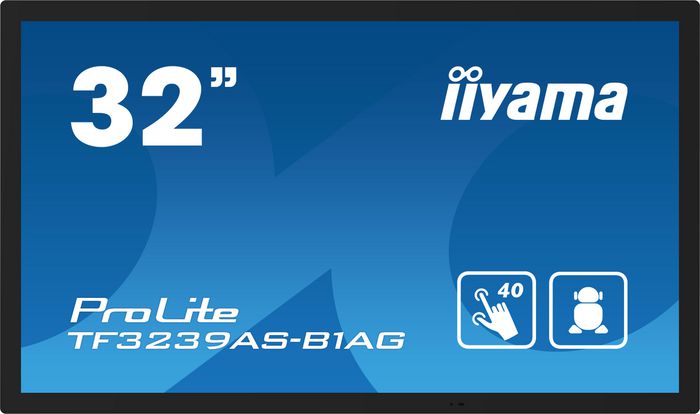 Iiyama 32" Ecran tactile PCAP Anti-reflets Bezel Free 40 points tactiles, IPS Full HD 1920x1080, Android 11, Mode Kiosk, 4 Go RAM, 32 Go stockage, 2x HDMI, DisplayPort, VESA Iiyama 32" Ecran tactile PCAP Anti-reflets Bezel Free 40 points tactiles, IPS Full HD 1920x1080, Android 11, Mode Kiosk, 4 Go RAM, 32 Go stockage, 2x HDMI, DisplayPort, VESA
