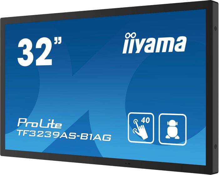 Iiyama 32" Ecran tactile PCAP Anti-reflets Bezel Free 40 points tactiles, IPS Full HD 1920x1080, Android 11, Mode Kiosk, 4 Go RAM, 32 Go stockage, 2x HDMI, DisplayPort, VESA Iiyama 32" Ecran tactile PCAP Anti-reflets Bezel Free 40 points tactiles, IPS Full HD 1920x1080, Android 11, Mode Kiosk, 4 Go RAM, 32 Go stockage, 2x HDMI, DisplayPort, VESA