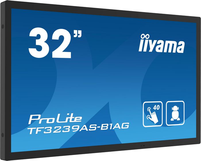 Iiyama 32" Ecran tactile PCAP Anti-reflets Bezel Free 40 points tactiles, IPS Full HD 1920x1080, Android 11, Mode Kiosk, 4 Go RAM, 32 Go stockage, 2x HDMI, DisplayPort, VESA Iiyama 32" Ecran tactile PCAP Anti-reflets Bezel Free 40 points tactiles, IPS Full HD 1920x1080, Android 11, Mode Kiosk, 4 Go RAM, 32 Go stockage, 2x HDMI, DisplayPort, VESA