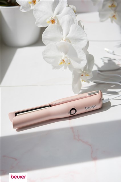 Beurer HS-20 Planche à cheveux sans fil avec batterie, portable avec capot protecteur résistant à la chaleur