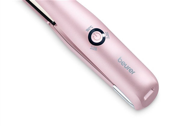 Beurer HS-20 Planche à cheveux sans fil avec batterie, portable avec capot protecteur résistant à la chaleur