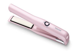 Beurer HS-20 Planche à cheveux sans fil avec batterie, portable avec capot protecteur résistant à la chaleur