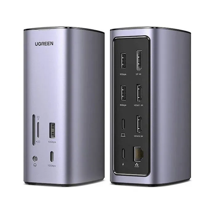 UGREEN Station d'accueil USB-C Pro, Hub Multiport avec HDMI, 3x USB-A, USB-C, Ethernet RJ45, Lecteur de Carte SD/TF pour Ordinateur Portable - Gris UGREEN Station d'accueil USB-C Pro, Hub Multiport avec HDMI, 3x USB-A, USB-C, Ethernet RJ45, Lecteur de Carte SD/TF pour Ordinateur Portable - Gris