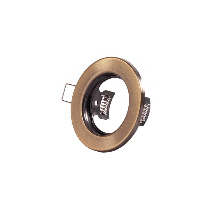 Bague encastrée projecteur LED Rond Sara Acier latonado 81mm pour ampoule GU10 GU5.3