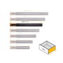 Emuca Lot de 5 jeux de Coulisses pour tiroirs, roulement à billes, hauteur 45mm, profondeur 500mm, sortie totale, fermeture amortie, Noir