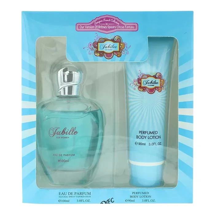 Designer French Jubilee Coffret Eau de Parfum et Lotion Hydratante pour Femmes Designer French Jubilee Coffret Eau de Parfum et Lotion Hydratante pour Femmes