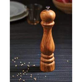 Bisetti - ROMA - Moulin à sel en bois de noyer - 25 cm - Mécanisme acier trempé - Finition zinc - CE/FDA - Fabriqué en Italie