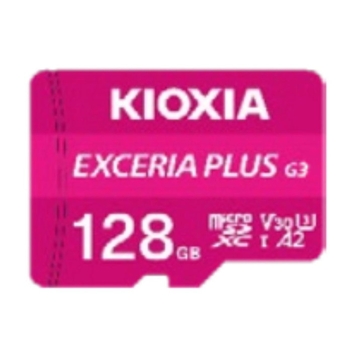 Kioxia Exceria Plus G3 128GB Micro SDXC UHS-I Carte Mémoire V30 A2 210 Mo/s Kioxia Exceria Plus G3 128GB Micro SDXC UHS-I Carte Mémoire V30 A2 210 Mo/s