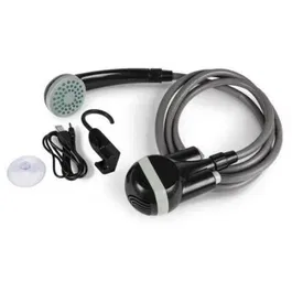 Kampa Power Shower - Douche électrique portable avec batterie rechargeable USB, tuyau de 1.80 m, couleur noire