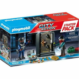PLAYMOBIL Starter Pack Policier et Cambrioleur de Coffre-fort 70908