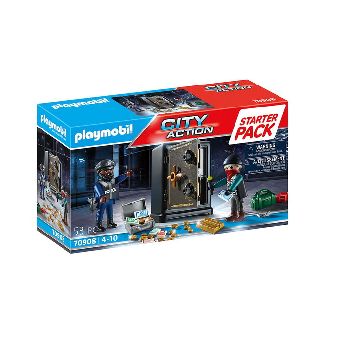 Playmobil Starter Pack Coffre-fort 70908 – Jeu de construction police avec alerte, multilingue Playmobil Starter Pack Coffre-fort 70908 – Jeu de construction police avec alerte, multilingue