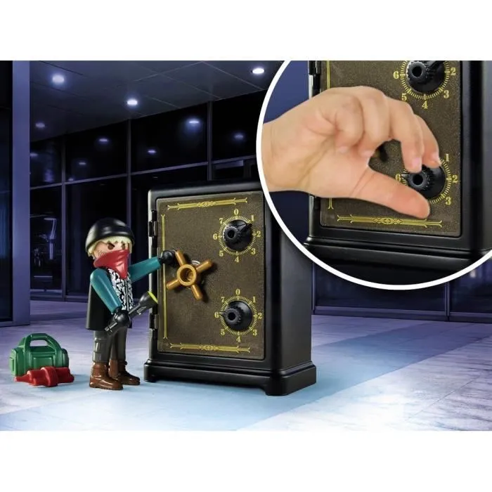 PLAYMOBIL Starter Pack Policier cambrioleur de coffre-fort - Coffret de jeu avec 2 personnages et accessoires, pour enfants dès 4 ans