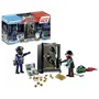 PLAYMOBIL Starter Pack Policier cambrioleur de coffre-fort - Coffret de jeu avec 2 personnages et accessoires, pour enfants dès 4 ans