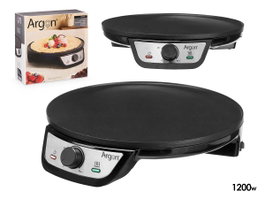 ARGON Crêpière en Acier Noire 1200W
