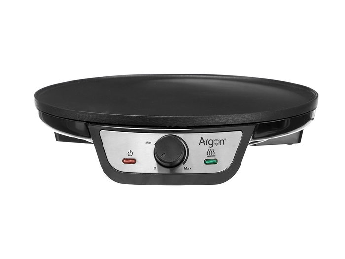 Argon Crêpière Acier Noir 1200W 30x6.5x33 cm (Set de 4)