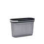 Quid Tarro de Plástico City Gris 1200 mL (19,9x9,5x13,3 cm) - Lot de 12, Conservation produits secs, Tapa cierre pression