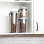 Quid Tarro de Plástico City Gris 1200 mL (19,9x9,5x13,3 cm) - Lot de 12, Conservation produits secs, Tapa cierre pression