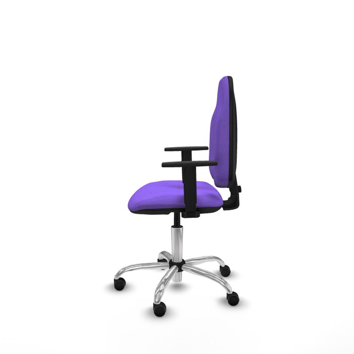 PIQUERAS Y CRESPO Chaise de bureau Algarra, tissu lilas, accoudoirs 1D, base chromée PIQUERAS Y CRESPO Chaise de bureau Algarra, tissu lilas, accoudoirs 1D, base chromée