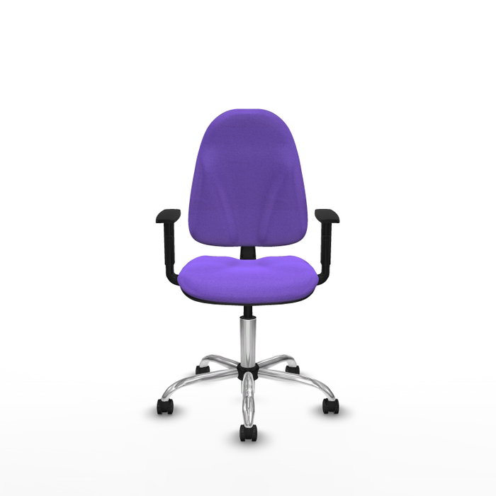 PIQUERAS Y CRESPO Chaise de bureau Algarra, tissu lilas, accoudoirs 1D, base chromée PIQUERAS Y CRESPO Chaise de bureau Algarra, tissu lilas, accoudoirs 1D, base chromée
