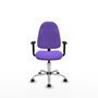PIQUERAS Y CRESPO Chaise de bureau Algarra, tissu lilas, accoudoirs 1D, base chromée