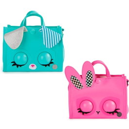 Spin Master Purse Pets - Sac à dos interactif Totes Amazing avec Puppy et Bunny - 30+ sons réalistes - Version multilingue