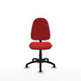 PIQUERAS Y CRESPO Chaise de bureau Algarra rouge en similicuir sans accoudoirs