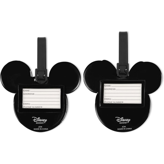 PEERS HARDY - Set de 2 Étiquettes de Bagage Mickey et Minnie Disney en Silicone de Haute Qualité