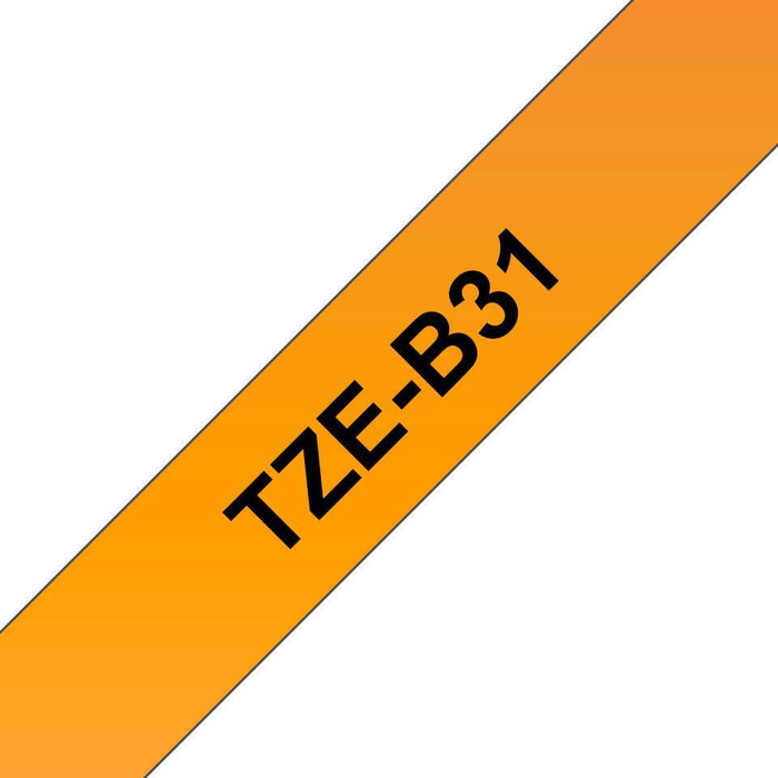 Brother TZeB31 Ruban laminé orange fluorescent 12 mm x 5 m
