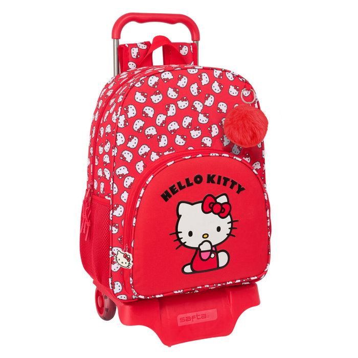Cartable à roulettes Hello Kitty Iconic Blanc Rouge 33 x 42 x 14 cm Cartable à roulettes Hello Kitty Iconic Blanc Rouge 33 x 42 x 14 cm
