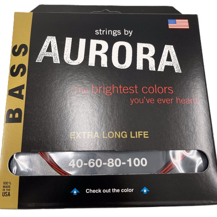 Aurora Strings Aurora Red 40-100 – Cordes de basse revêtues Nickel/Argent Nickel Aurora Strings Aurora Red 40-100 – Cordes de basse revêtues Nickel/Argent Nickel
