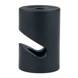 F-Line Sujetacables cylindrique en V, plastique noir, Ø20 x 30 mm, 5 pièces