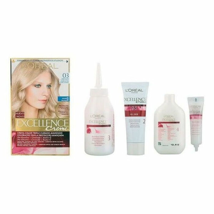 L'Oréal Paris Excellence Teinture Crème 03 Blond Cendré Ultra Clair, 192 ml