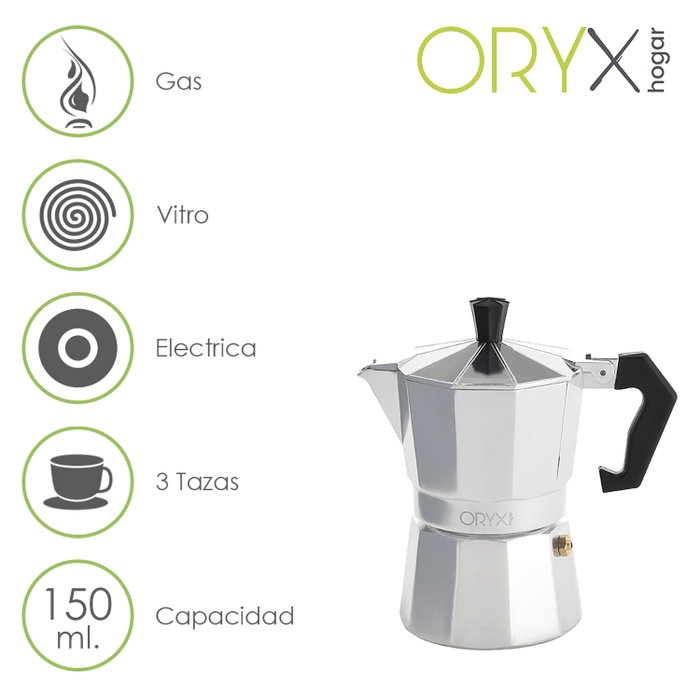 ORYX Cafetière Italienne Classic 3 Tasses ORYX Cafetière Italienne Classic 3 Tasses