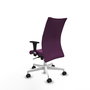 Piqueras Y Crespo Chaise Albacete Confidente, Similicuir Morado, Base Blanche