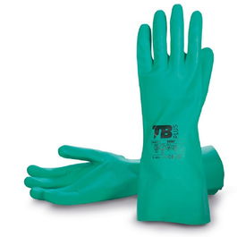 DUVER Gants en Nitrile Flocqué Vert 9009F Taille M (8-10)