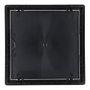 Edm Trappe de visite carrée encastrable ABS 20x20 cm gris anthracite – avec mécanisme push-pull, 21,5x21,5 cm
