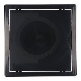 Edm Trappe de visite carrée encastrable ABS 20x20 cm gris anthracite – avec mécanisme push-pull, 21,5x21,5 cm