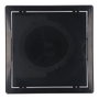 Edm Trappe de visite carrée encastrable ABS 20x20 cm gris anthracite – avec mécanisme push-pull, 21,5x21,5 cm