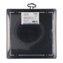 Edm Trappe de visite carrée encastrable ABS 20x20 cm gris anthracite – avec mécanisme push-pull, 21,5x21,5 cm