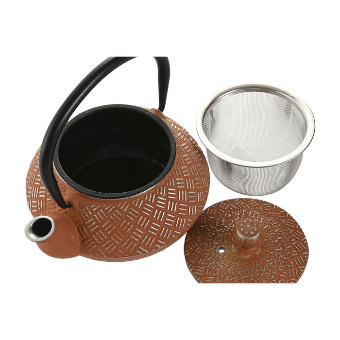 Théière Home ESPRIT Jaune Bleu Orange Acier inoxydable Fer 300 ml (3 Unités)