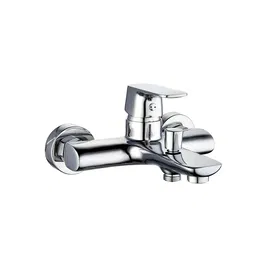 Edouard Rousseau Mitigeur Bain Douche DUNEDIN Chromé - Robinetterie Salle de Bain, Bec avec Inverseur, Aérateur Grand Débit 28 L/min, Laiton, Entraxe 150 mm