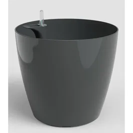 ARTEVASI San Remo SWS 30 BR - Pot de fleurs sur pieds pour intérieur et extérieur - Plastique résistant aux UV - 30 x 27 cm, 14.5 L - Gris anthracite